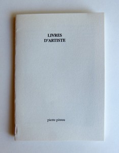 Pierre Pitrou : Livres d'artiste